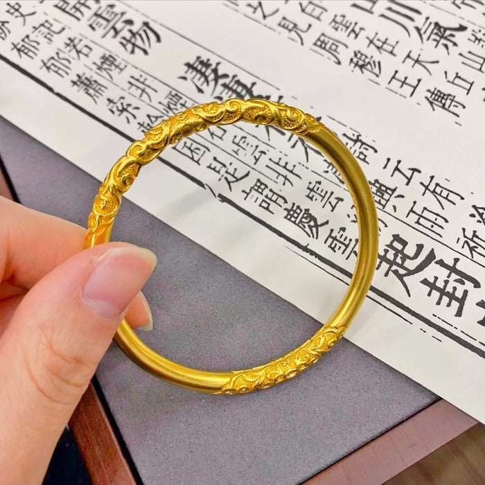 Wholesale Frosted Bracelet in Gold, Exquisite Solid Solid Solid Circle Handmade