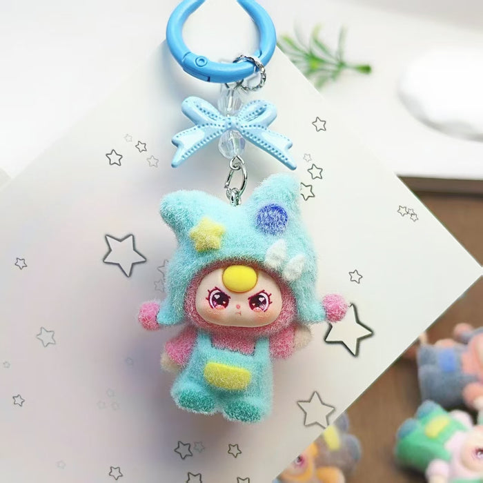 Wholesale Flocked hat keychain phone charm