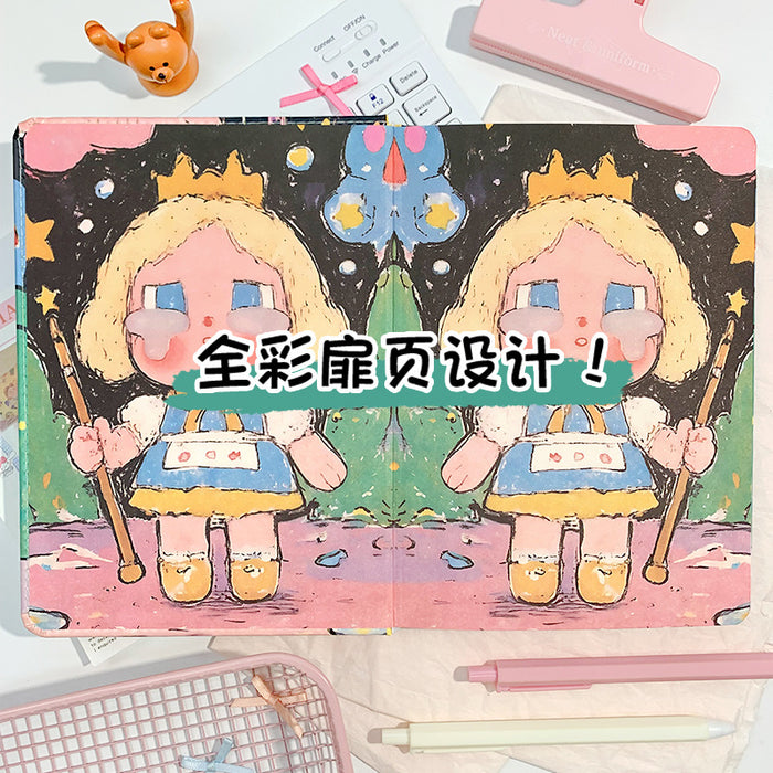 Wholesale 5pcs Magic Crying Baby Coloring Page Notebook Cartoon Leather Notepad