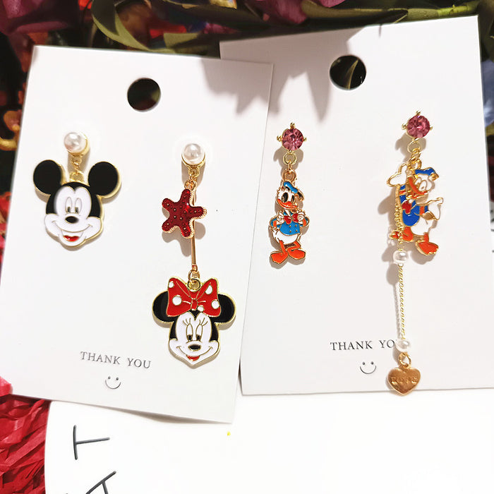 Wholesale Alloy Cartoon Asymmetric Earrings JDC-ES-Xingj032