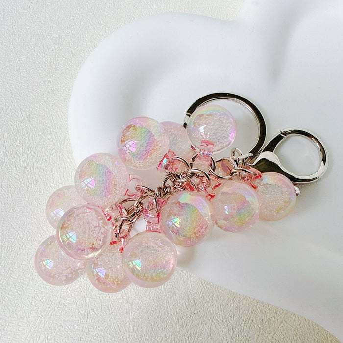 Wholesale Acrylic Grape Cluster Keychain - Cute Fruit Simulated Design MOQ≥6