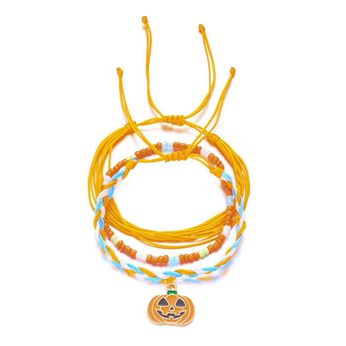 Wholesale  Bracelet Set Handmade Beaded Bracelet Holiday Pumpkin Ghost Pendant Bracelet