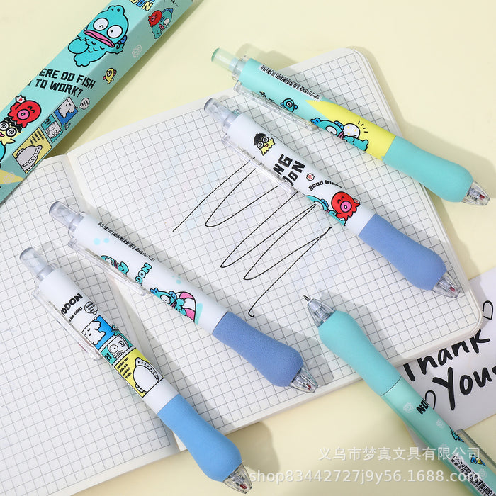 Wholesale Random Cartoon Fish Blind Box Pen Quick-drying Brush Pen Sponge Sheath  Push Pen