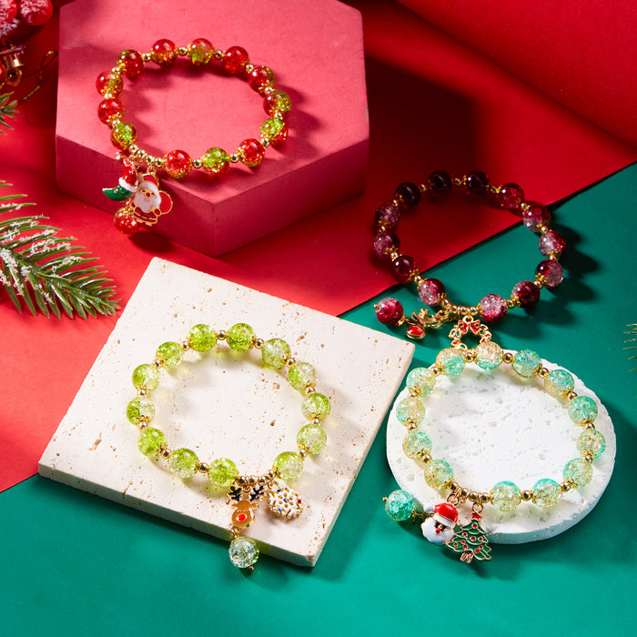 Wholesale Cartoon Christmas Beaded Bracelet