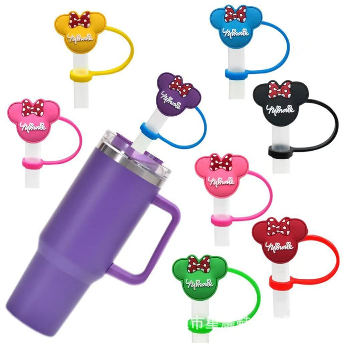 Wholesale Cute cartoon straw cap 8/10mm creative personality water cup straw stopper straw dust cover spot wholesale