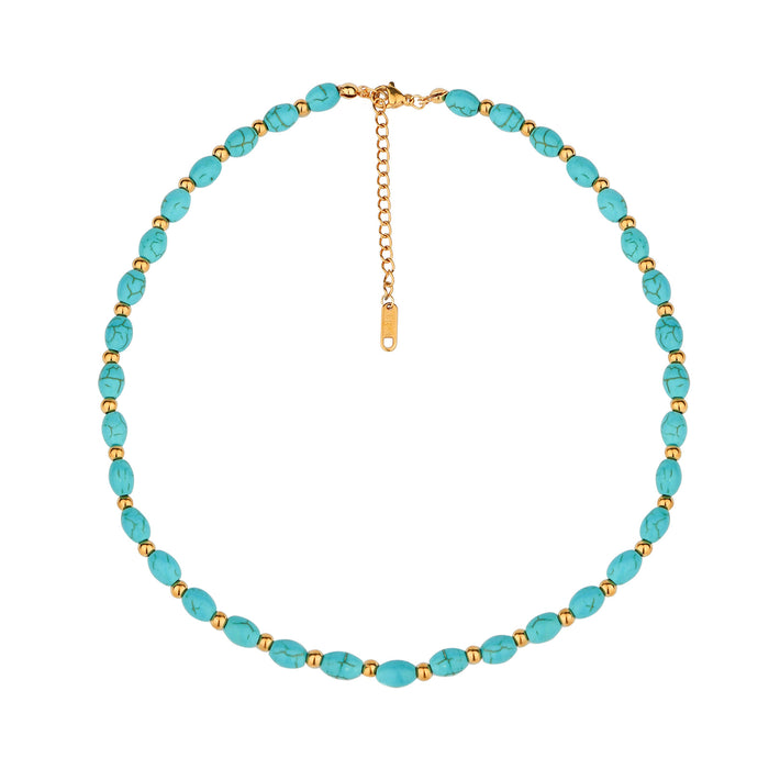 Wholesale 2pcs Luxury Beaded Jewelry Turquoise Necklace