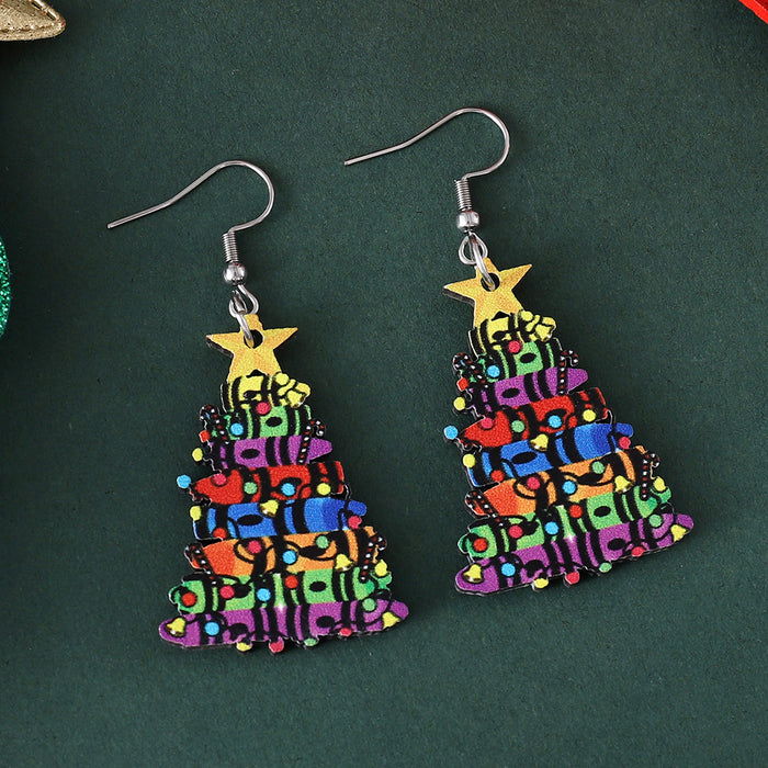 Wholesale Christmas Star Lantern Book Pendant Earrings