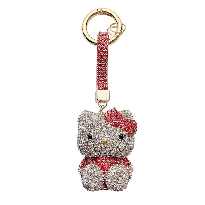 Wholesale diamond-encrusted cute doll car keychain fashion ladies bag pendant JDC-KC-ShuoT002