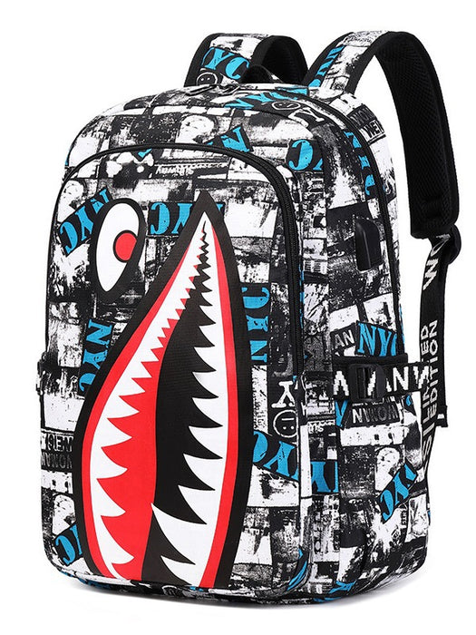Wholesale Shark Personalized Pattern Printing Backpack Bags