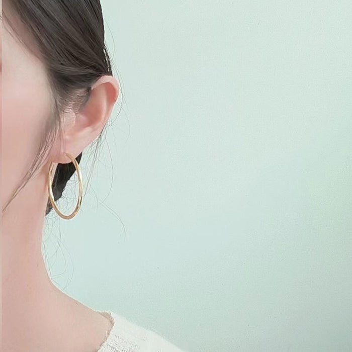 Wholesale Simple Metal Hoop Copper Earrings JDC-ES-MeiY002