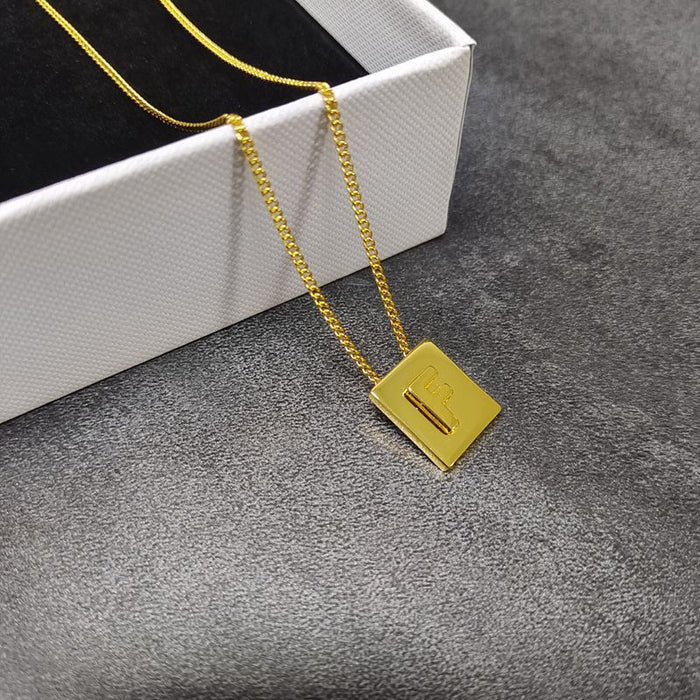 Wholesale Letter necklace gold plated clavicle chain