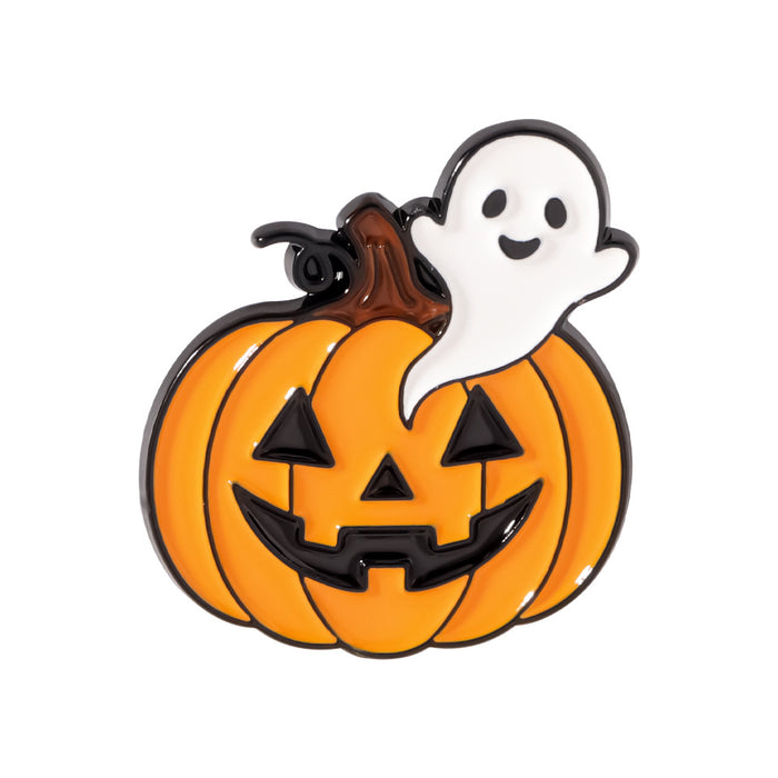 Wholesale Ghost Skeleton Pumpkin Brooch Enamel Alloy Badge Pin Fashion Accessory