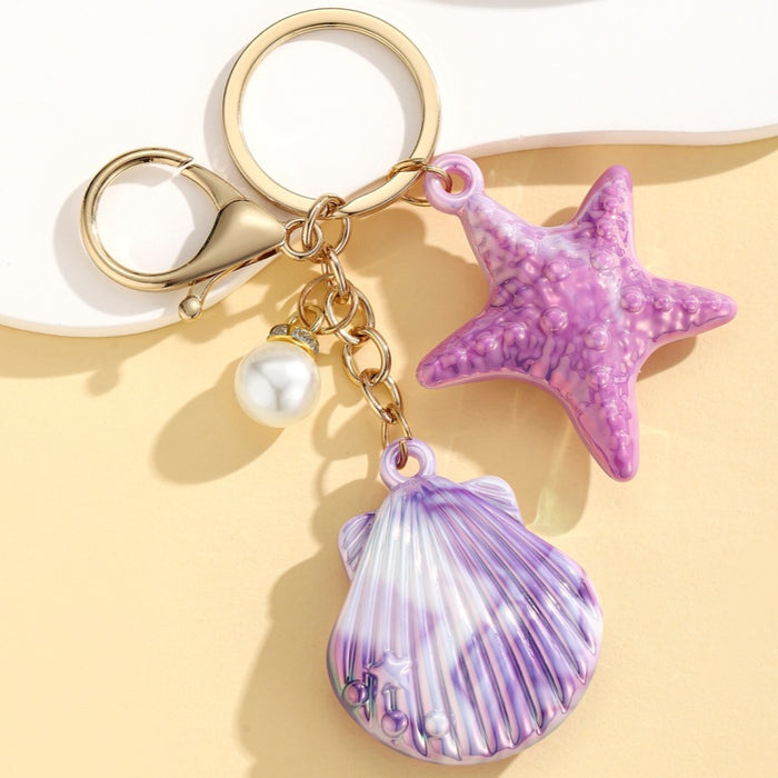 Wholesale Marine Life Watercolor-Style Keychain