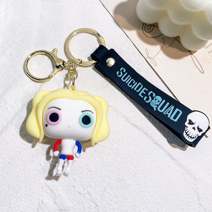 Wholesale Silicone Cartoon Doll Keychain JDC-KC-Qiwei015