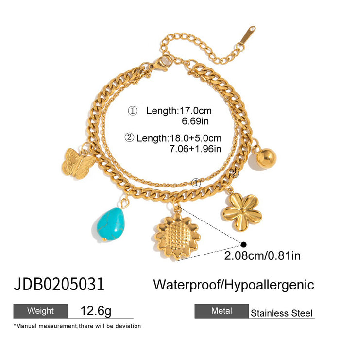 Wholesale Stainless Steel Round Pearl Bracelet