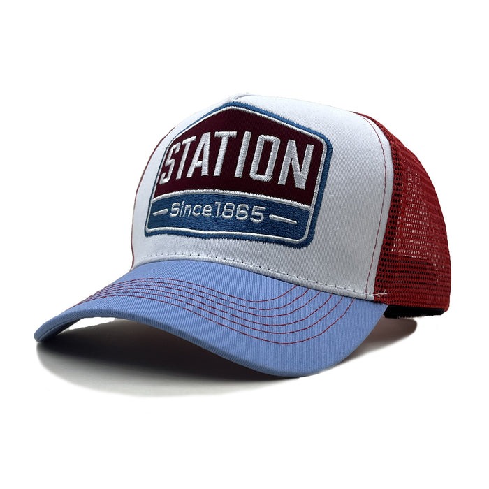 Wholesale Station Embroidered Mesh Sunshade Baseball Cap