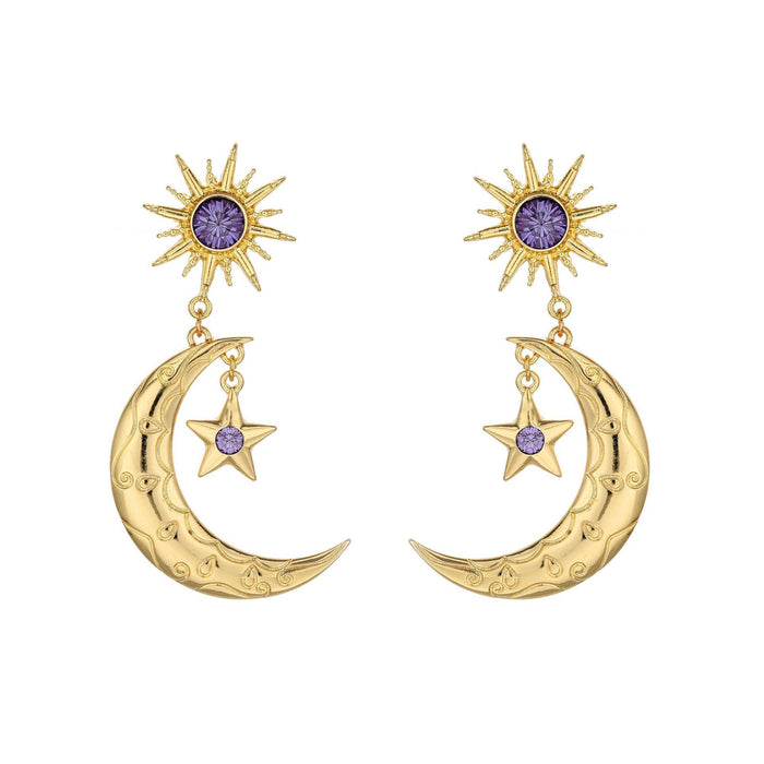 Wholesale Fashion Trend Earrings Alloy Distinctive Diamond Earrings