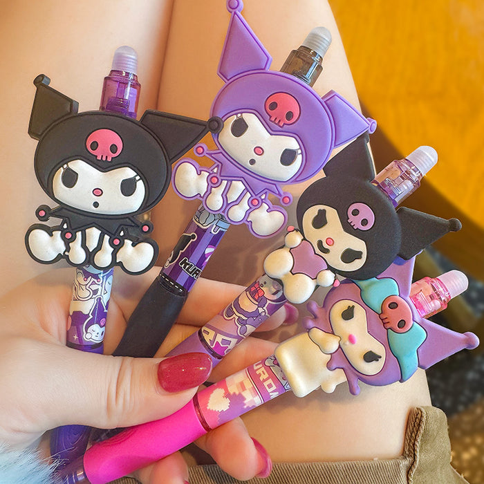 Wholesale 4 pcs Cute Cartoon Monster Purple Series Press Pen