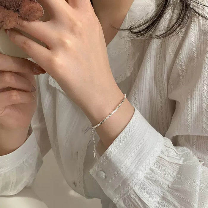 Wholesale Broken silver bracelet, fine natural pearl bracelet, ladies' pure silver bracelet