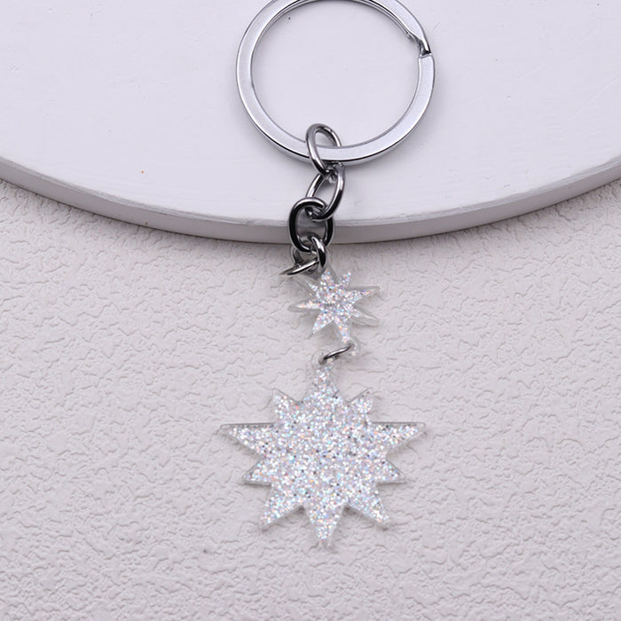 Wholesale Sun and Moon Acrylic Keychain JDC-KC-Duai003