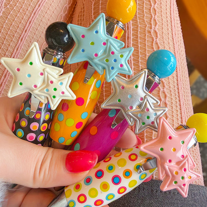 Wholesale Cute cartoon star-shaped push-button ballpoint pen