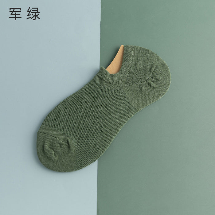 Wholesale Ship Socks Thin Short Socks Anti slip Shallow Mouth Invisible Socks Breathable Pure Cotton Mesh Socks