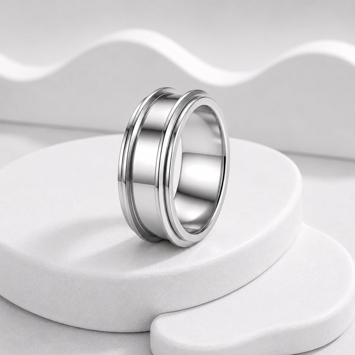 Wholesale Rotating Spinner Ring Blank Stainless Steel DIY Jewelry Accessory