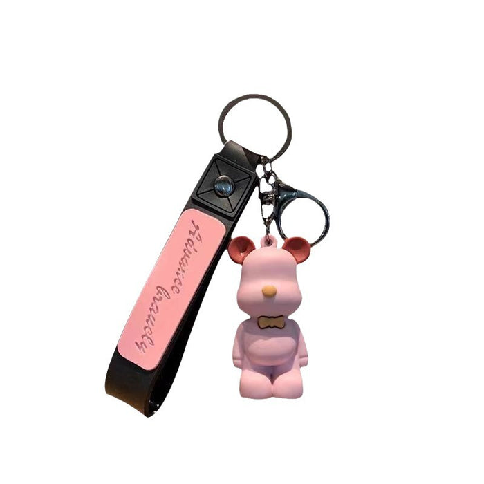 Wholesale  Bear Keychain Women's Simple Cute Student Backpack Car Key Chain