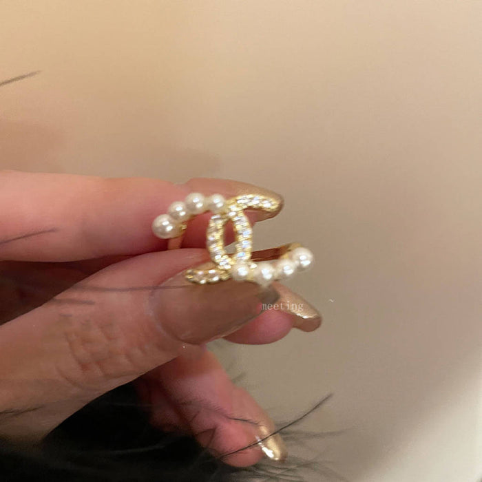 Wholesale Pearl Zircon Open Ring Women's Finger Ring Fashion Personalized Ring