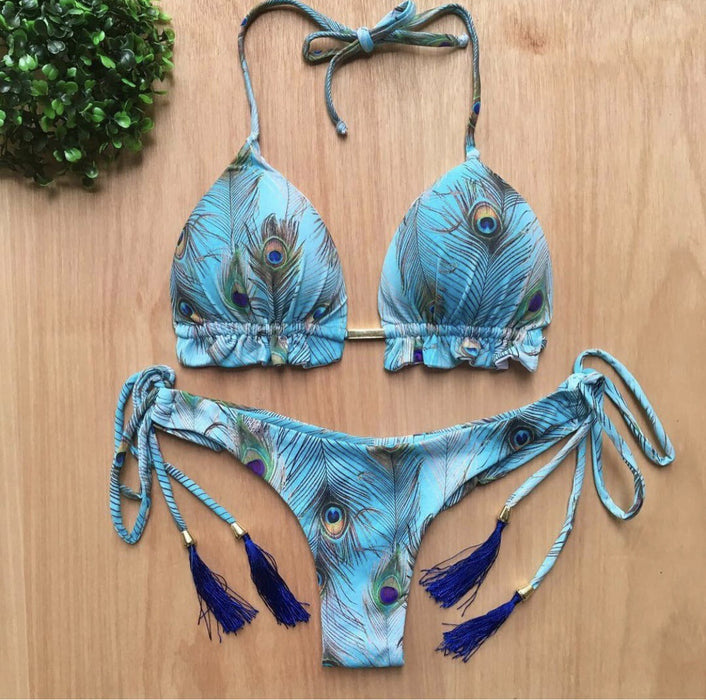 Wholesale Split Print Sexy Bikini Swimsuits (F) JDC-SW-HongSheng002