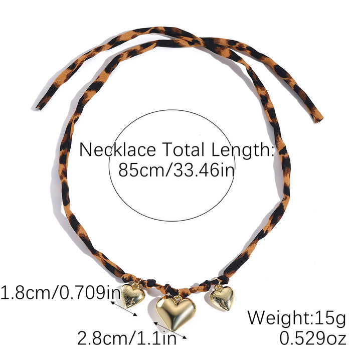 Wholesale Advanced leopard print necklace, fashionable and niche design, collarbone chain