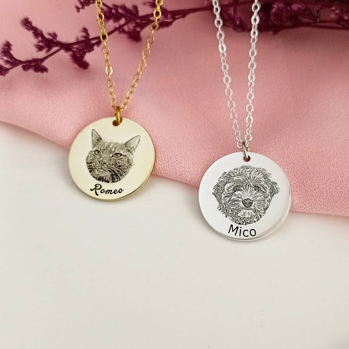 Wholesale Stainless steel necklace with stainless steel disc and commemorative tag