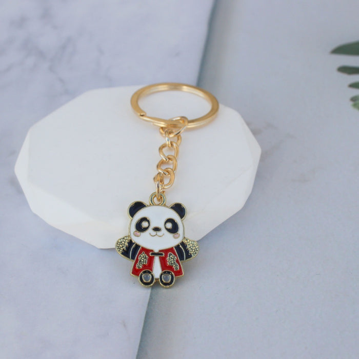 Wholesale Panda keychain  bag pendant  cartoon small gift key chain ornaments