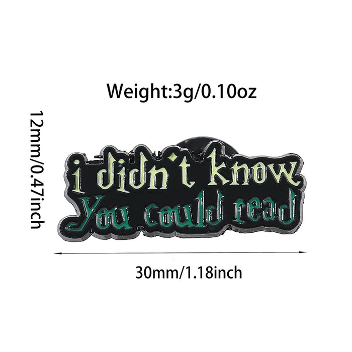 Wholesale Metal Letter Brooch Pin With Butterfly And English Quote Design Stylish Jewelry Accessory