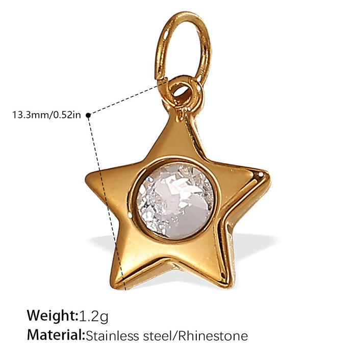 Wholesale Sun and Moon Element Stainless Steel Gold-Plated Pendant