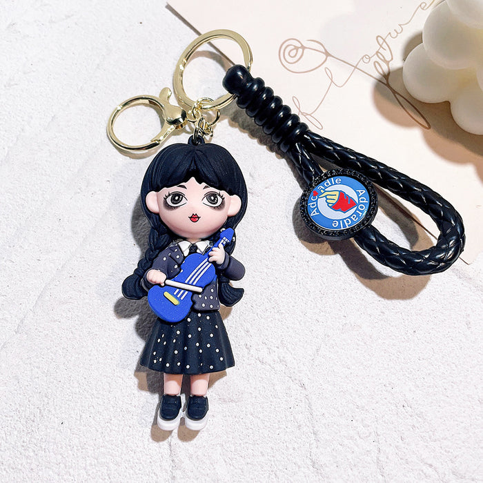 Wholesale Silicone Keychain Doll School Bag Pendant