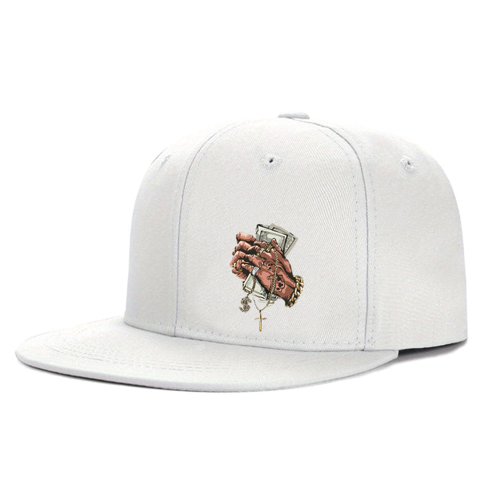 Wholesale Two handed letter printed baseball cap, skateboard flat edge cap, hat