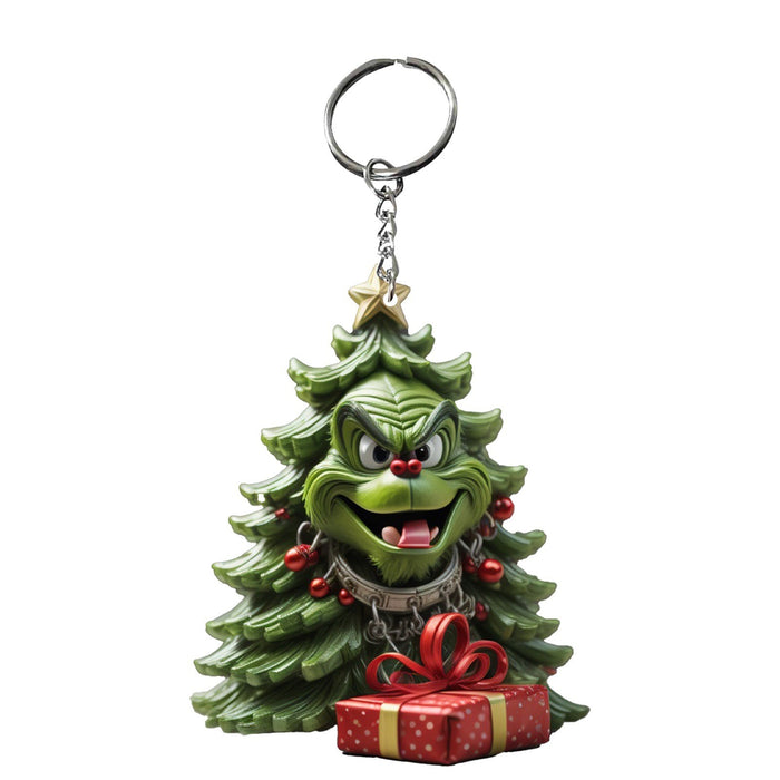 Wholesale Christmas Grinch Creative Acrylic Keychain JDC-KC-SYJ001