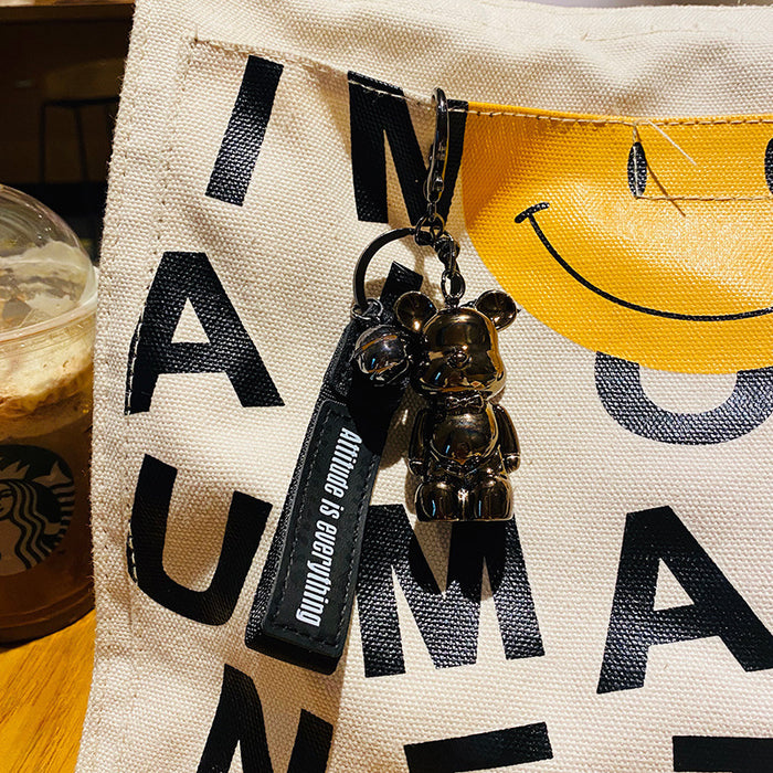 Wholesale Creative cartoon gradient bow tie bear car keychain backpack pendant exquisite gift keychain