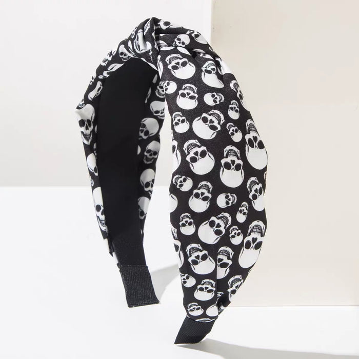 Wholesale  Ghost Skull Star Moon Print Fabric Headband Retro Party Hair Accessory For Everyday Styling And Boutique Resale