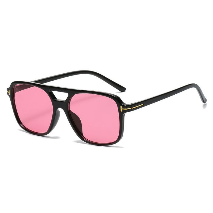 Wholesale New Double Beam Fashion Sunglasses, Trendy Sunglasses, Retro Fashion Square Sunglasses