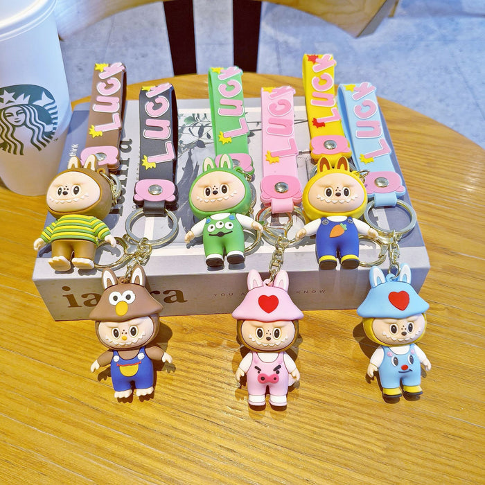 Wholesale Cartoon Keychain Cute School Bag Pendant Car Keychain Accessories Doll Machine Gift
