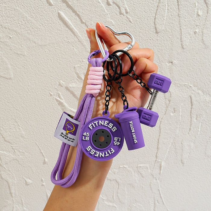 Wholesale Creative Mini Dumbbell Keychain