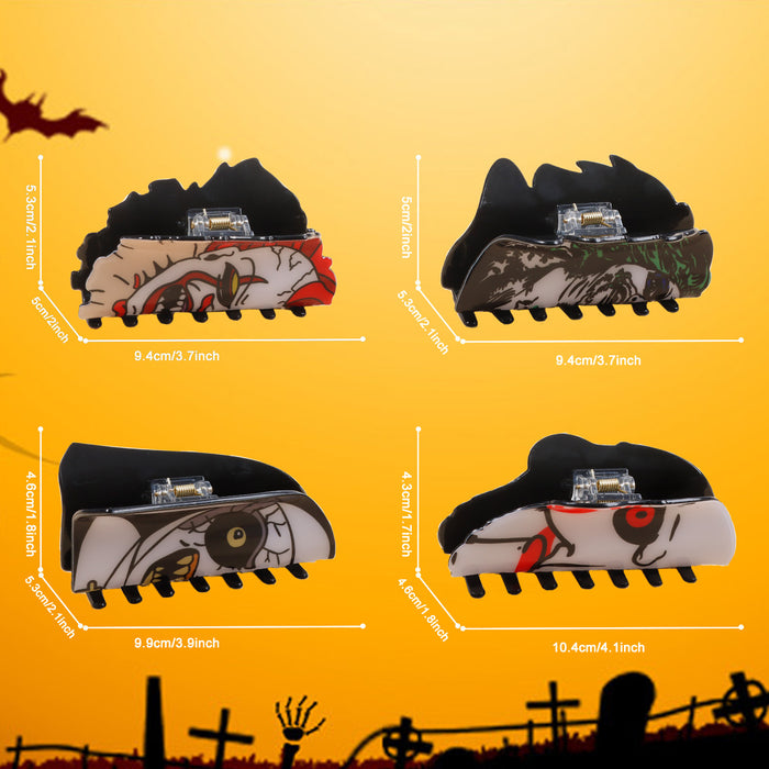 Wholesale  Dark Ghost Face Catching Cartoon Clown Hairclip Shark Clip Hair Ornament Female