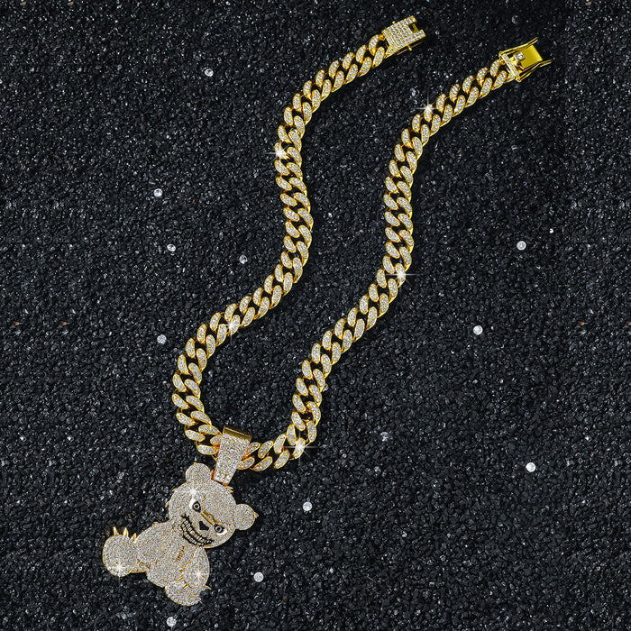 Wholesale Hip-Hop Full Diamond Cuban Chain Necklace