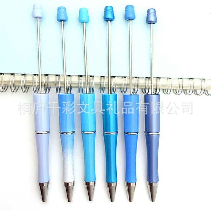 Wholesale Six-pack Plastic Beaded Ballpoint Pen JDC-PN-GanCai006