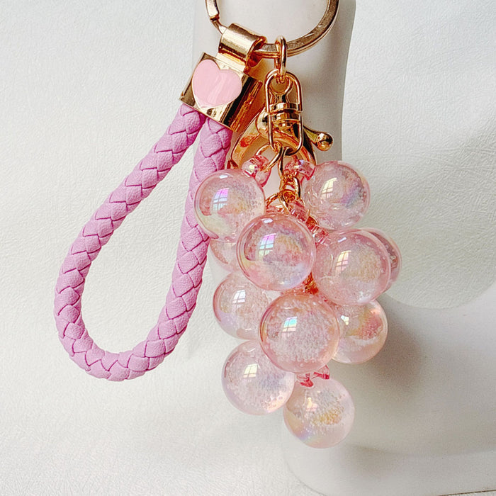 Wholesale Acrylic Grape Cluster Keychain - Cute Fruit Simulated Design MOQ≥6