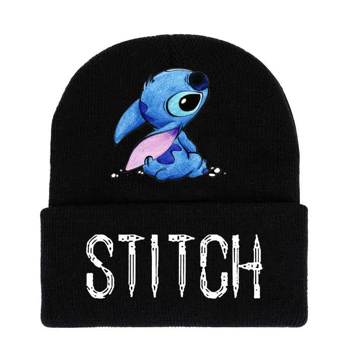 Wholesale Autumn and Winter Warm Cartoon Printed Knitted Hat JDC-FH-WuDuomei014