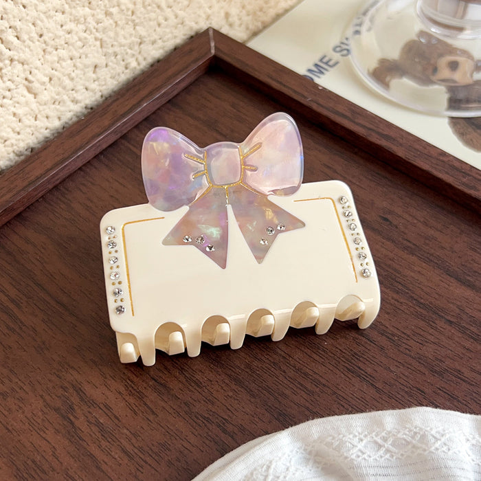 Wholesale French Style Butterfly Crystal Acetate Claw Hair Clip Medium Size for Women  Everyday Styling,  Boutique Resale Hair Accessory