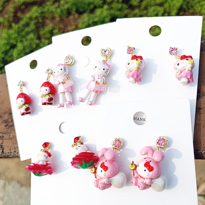 Wholesale Cute Resin Cartoon Earrings JDC-ES-Xiaox018